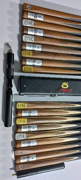 3 models of OMIN high quality professional cues available for sale 1