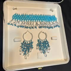 Chokar jewellery Set (Crystal Beaded)