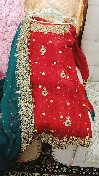 Bridal Lehnga With bridal purse and heels for sale 5