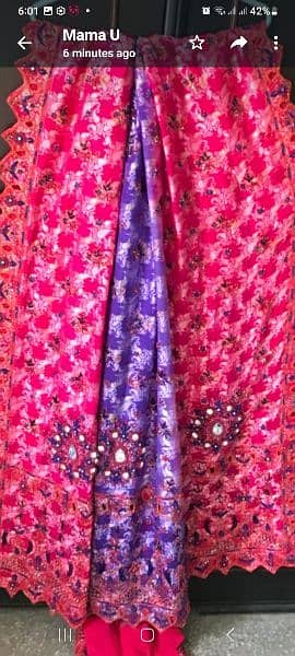 beautiful  lahgha gone chuli and dupatta 4 pice in very low price 4