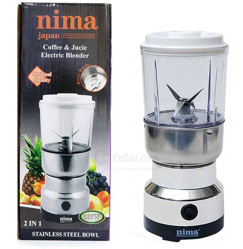 Nima NM-8300 2 in 1 Electric Coffee and Spice Grinder & Blender/Juicer 0