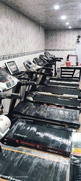 Treadmill elleptical bench press exercise cycle walking running cardio 8