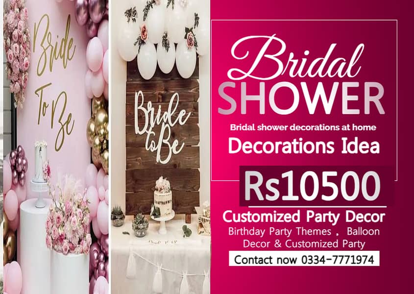 Bridal Shower Best decor idea and servcie 0