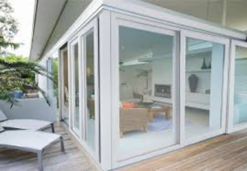 single glaze aluminium & upvc window openable door 12mm glasspartition 12