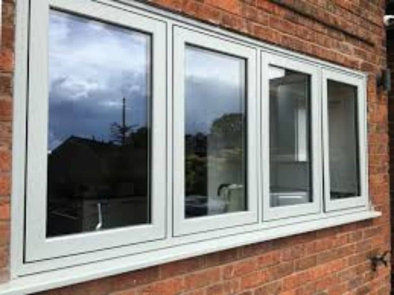 double glaze upvc window openable door 12mm glass partition touch 17