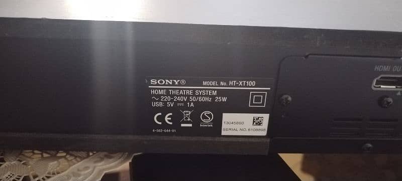 Sony build in Sound bar sub woofer 5