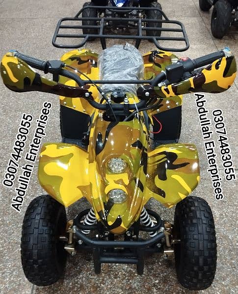 100 cc yellow commander colour atv quad bike 4 wheel for sale 0