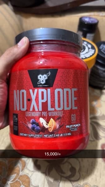 N.O. Xplode Pre-Workout Powder (Fruit Punch), 2.45 lbs Bottle