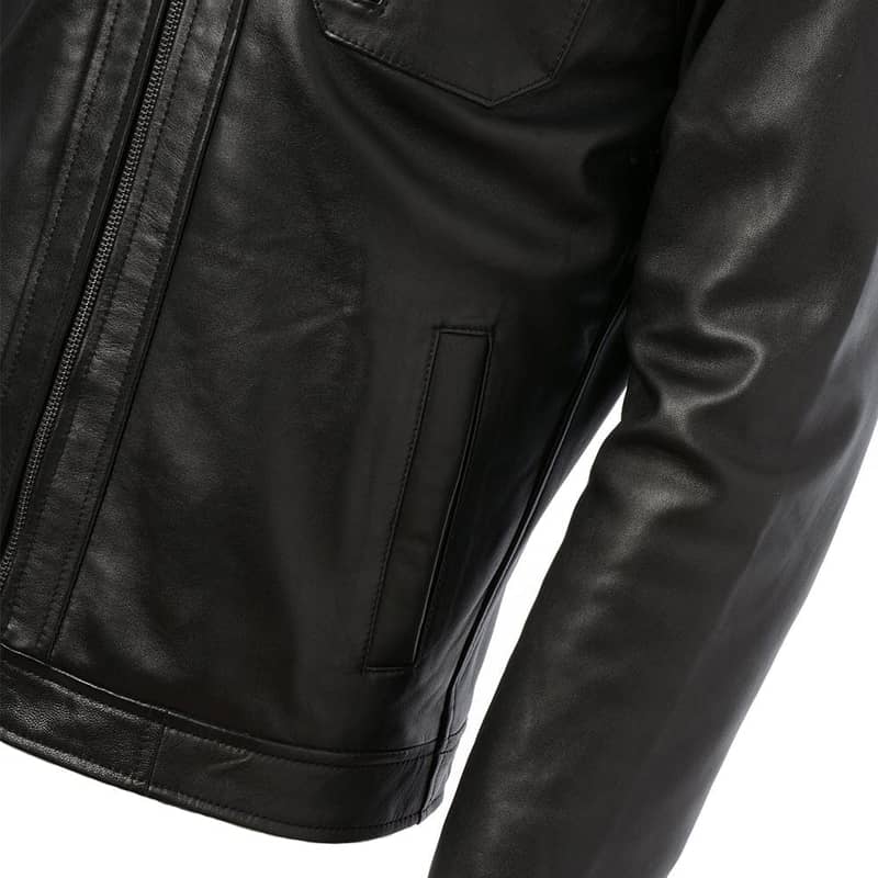 Brown and Black leather jacket for men 2