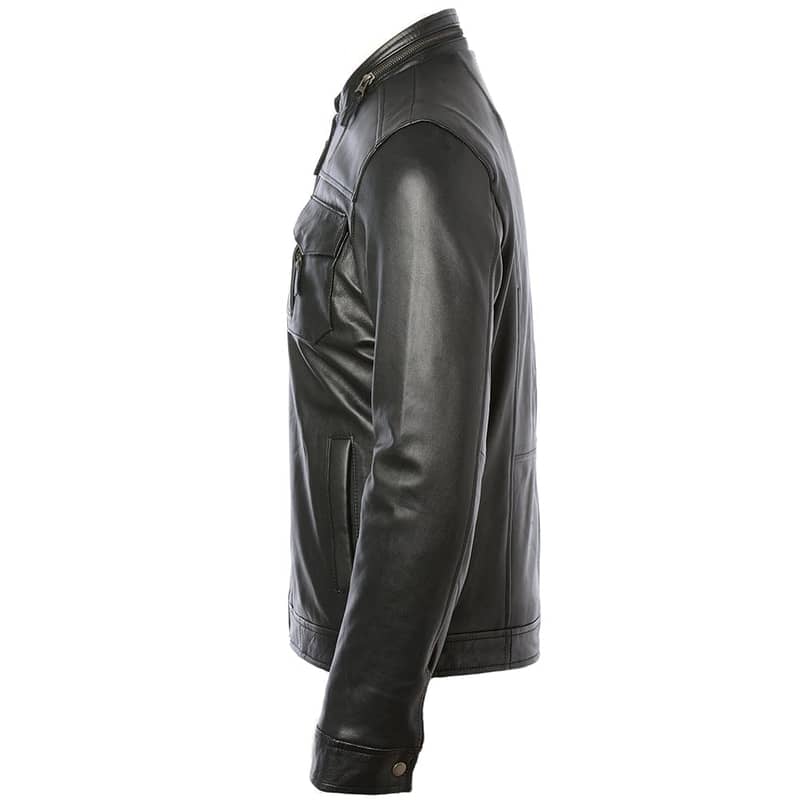 Brown and Black leather jacket for men 4