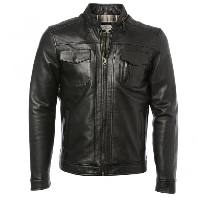 Brown and Black leather jacket for men 5