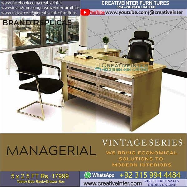 Office table Executive Chair Conference Reception Manager Table Desk 2