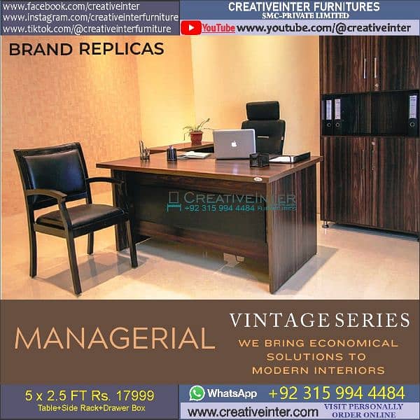 Office table Executive Chair Conference Reception Manager Table Desk 3