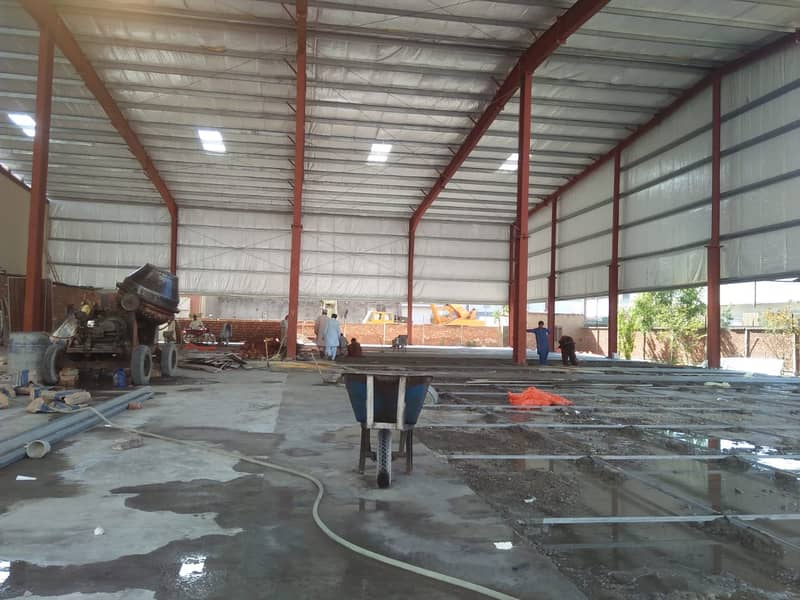 Dairy farm parking sheds big steel structure and container office 0