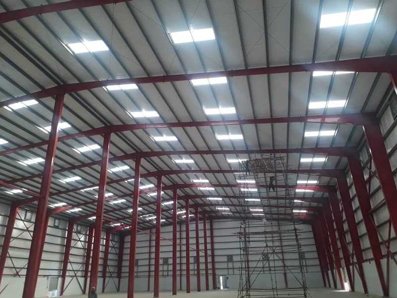 Dairy farm parking sheds big steel structure and container office 1