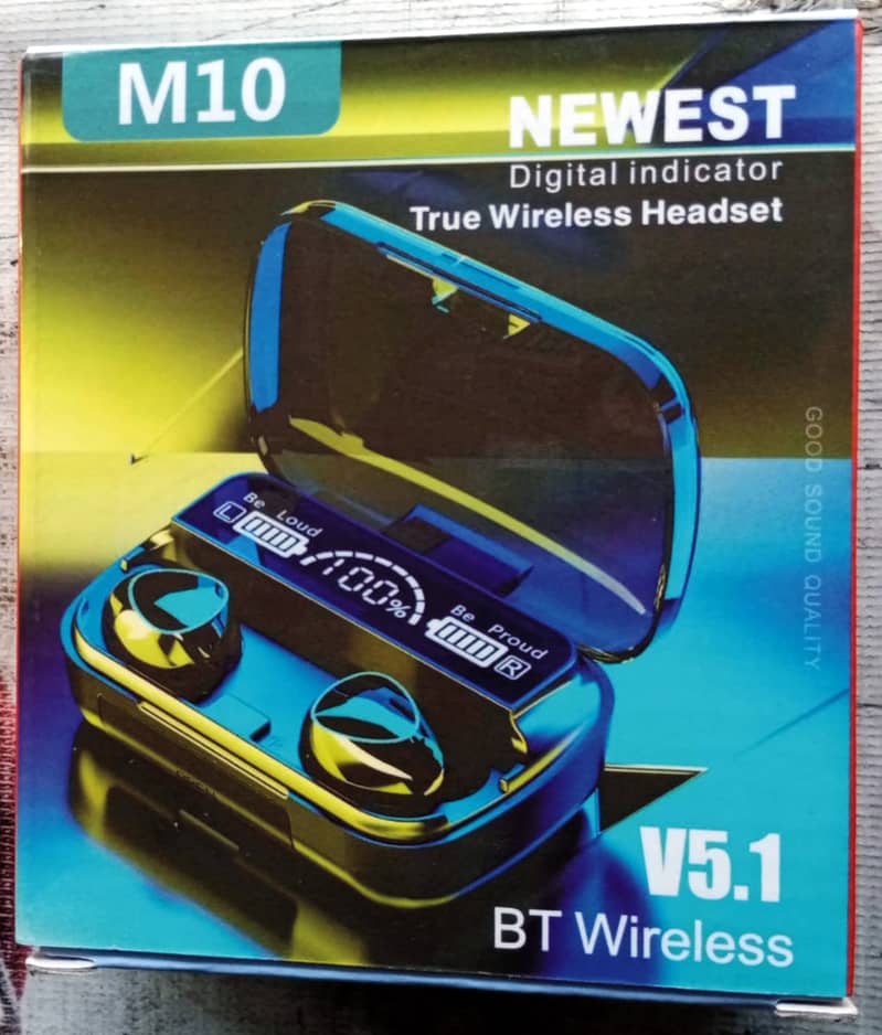 Earbuds M10 - Newest Digital Indicator - True Wireless - Bluetooth 0