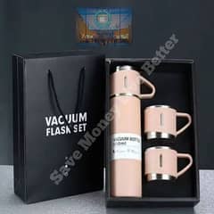 Stainless steel Vaccum Flask Set with 2 Cup 0