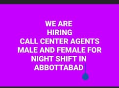 we need call center agents male and female for night USA campaign