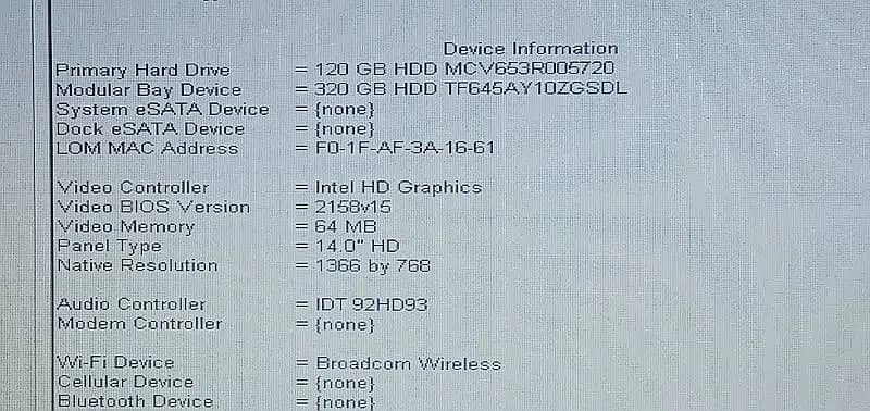 Dell E6430 i5 3rd Gen 8gb ram 120gb SSD 350gb hdd 9