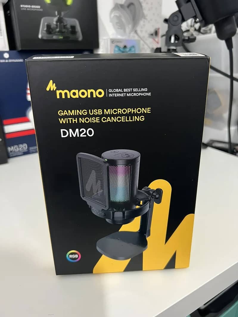 Maono RGB USB Gaming Microphone, youtuber voice over streaaming Mic 3