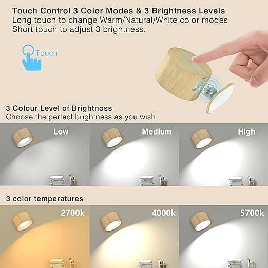 Wall Light LED Wall lamp with Rechargeable Battery Operated 2