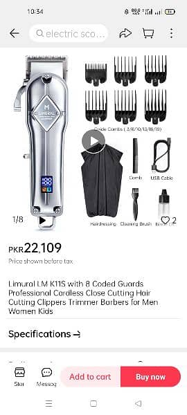 professional hair trimmer clipper barbers for men limural k11s all in 6