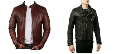 Black leather jacket for men women and kids export quality