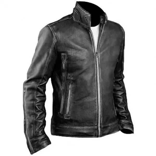 Black leather jacket for men women and kids export quality 2