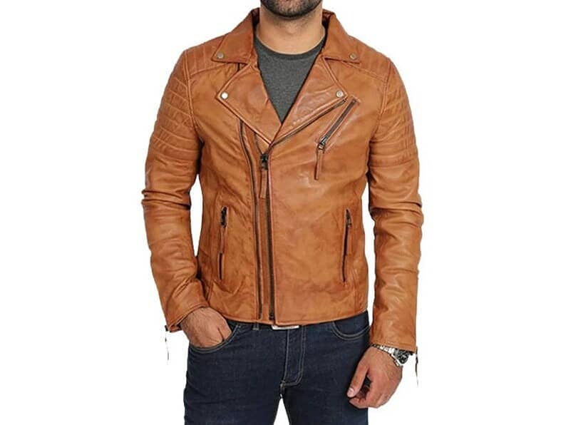 Winter Black leather jacket latest desgin brown for man red 1
