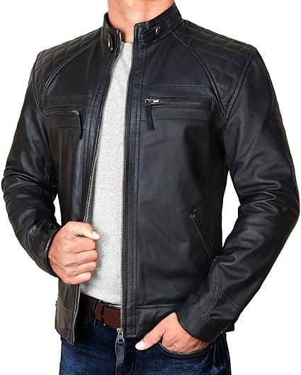 orignal Black Leather jacket manufacturer long coat Blazer 6