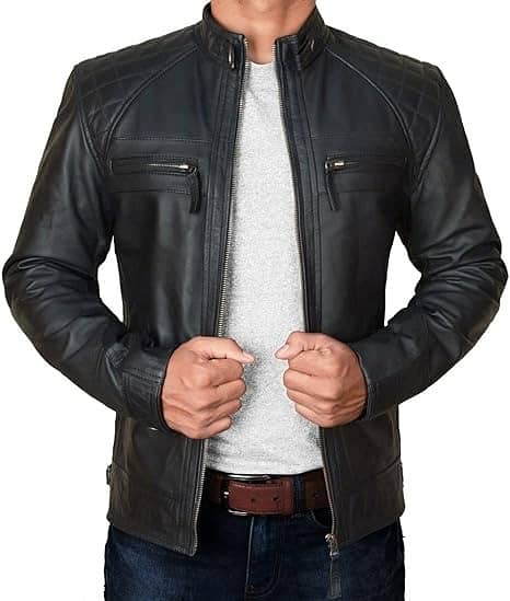 orignal Black Leather jacket manufacturer long coat Blazer 7
