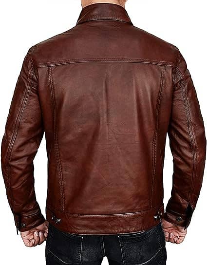 Winter Best Leather jacket with fur wholesale manufacturer brown red 4