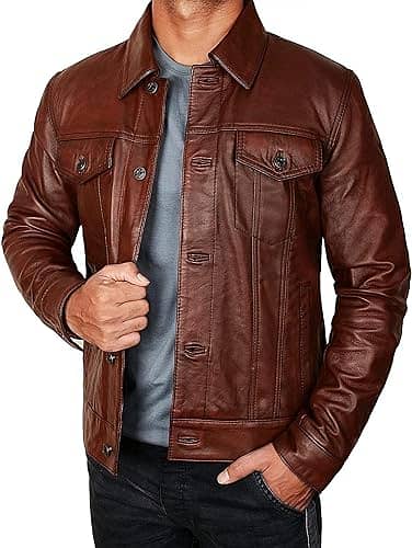 Winter Best Leather jacket with fur wholesale manufacturer brown red 6