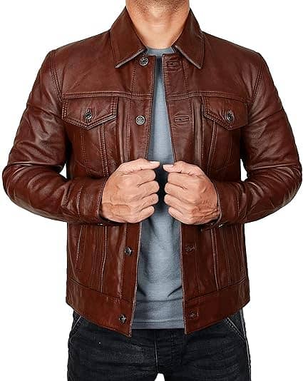 Winter Best Leather jacket with fur wholesale manufacturer brown red 7