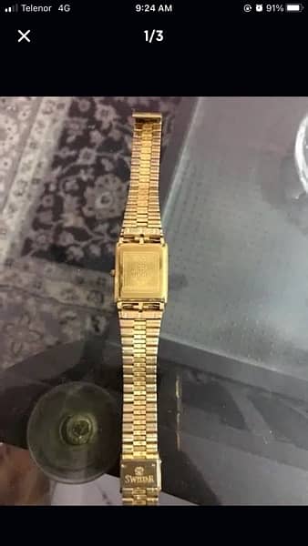 swister gold plated watch. 2