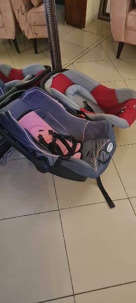 carry cot/ car seat both are in good condition each price 6000Rs 3