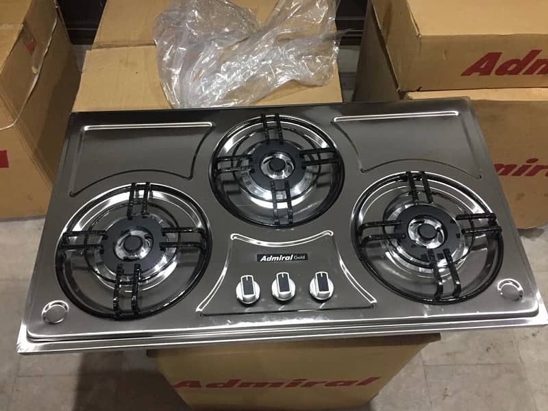 Admiral Gas Hob 3 burners with auto ignition stainless steel available 2