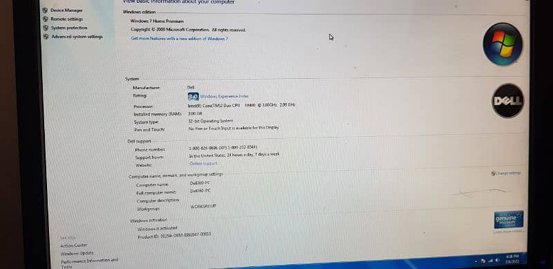 ***CPU ONLY***Dell optiplex 760 core to due pc only 4