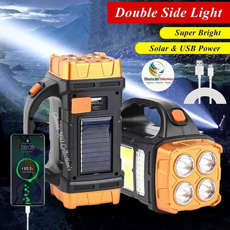 5 in 1 Hurry Bolt Multifunction 25W Solar Lamp Flashlight Waterproof 1