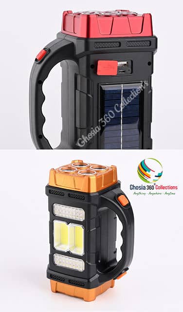 5 in 1 Hurry Bolt Multifunction 25W Solar Lamp Flashlight Waterproof 11