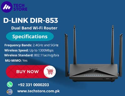 D-Link DIR 853 AC1300 MU-MIMO WiFi Gigabit ROuter (Branded used )