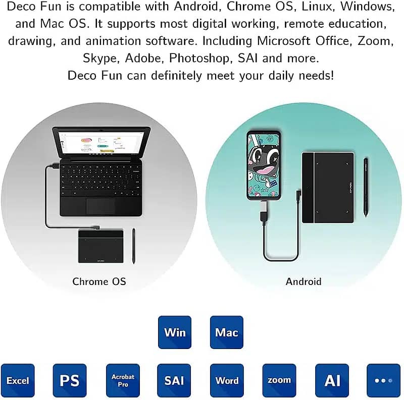 Drawing Tablet XPPen Deco XS Graphic Tablet WACOM 4