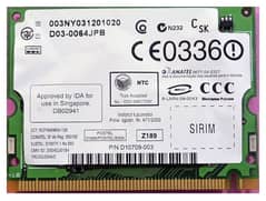 Laptop Wifi Card Model Intel D10710-003