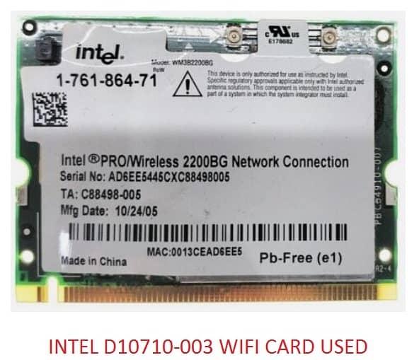 Laptop Wifi Card Model Intel D10710-003 1