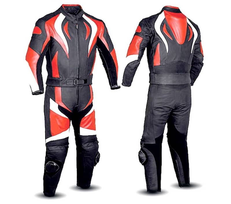 Black leather race suit jacket trouser and jacket racing 3