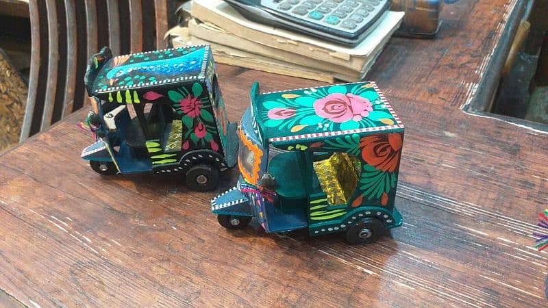 Truck Art Wooden Truck & Rickshaw Models 3