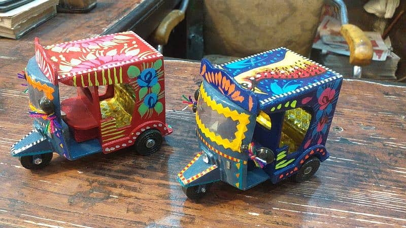 Truck Art Wooden Truck & Rickshaw Models 4