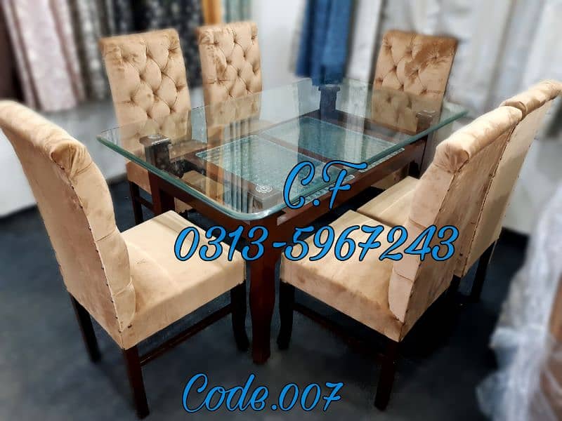 Shesham Wood Dining Table Set | dining table with chairs for sale 6