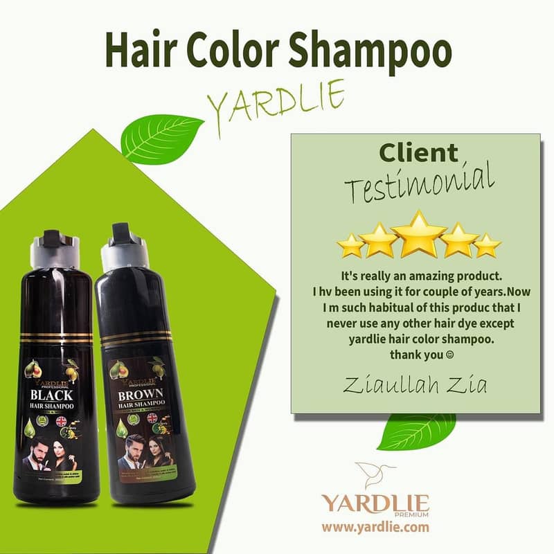 HAIR COLOR SHAMPO YARDLIE   &  Lichen Black Hair Color Shampo 5