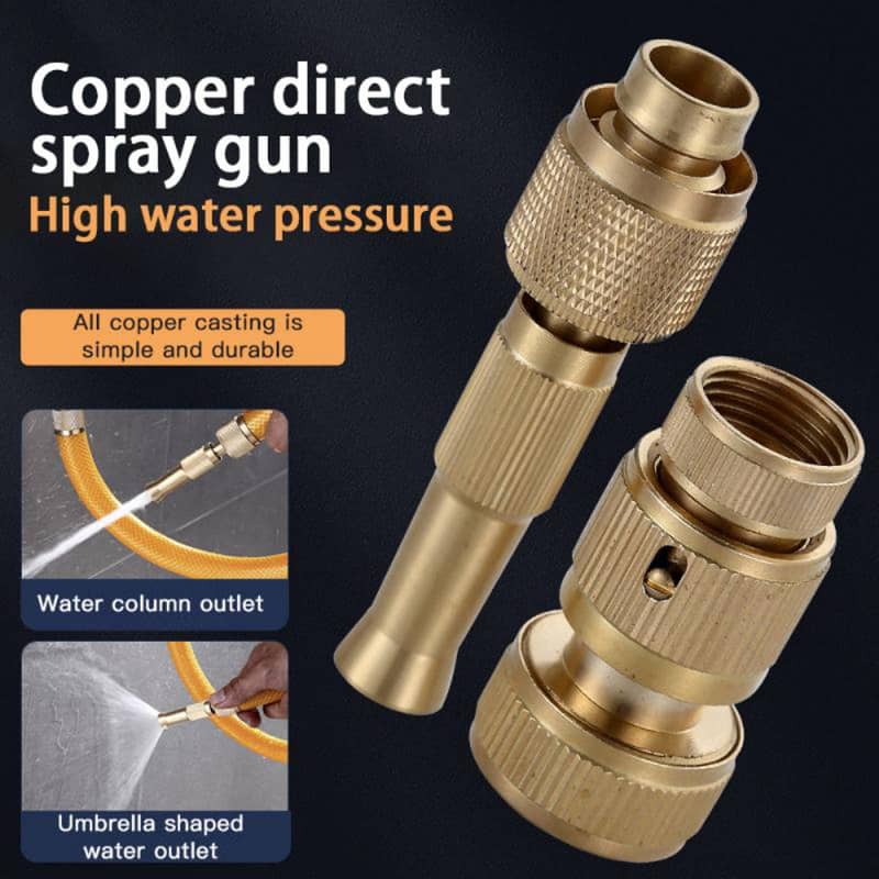 Water Nozzle Spray Metal Gold for car washing / water magic hose pipe 1